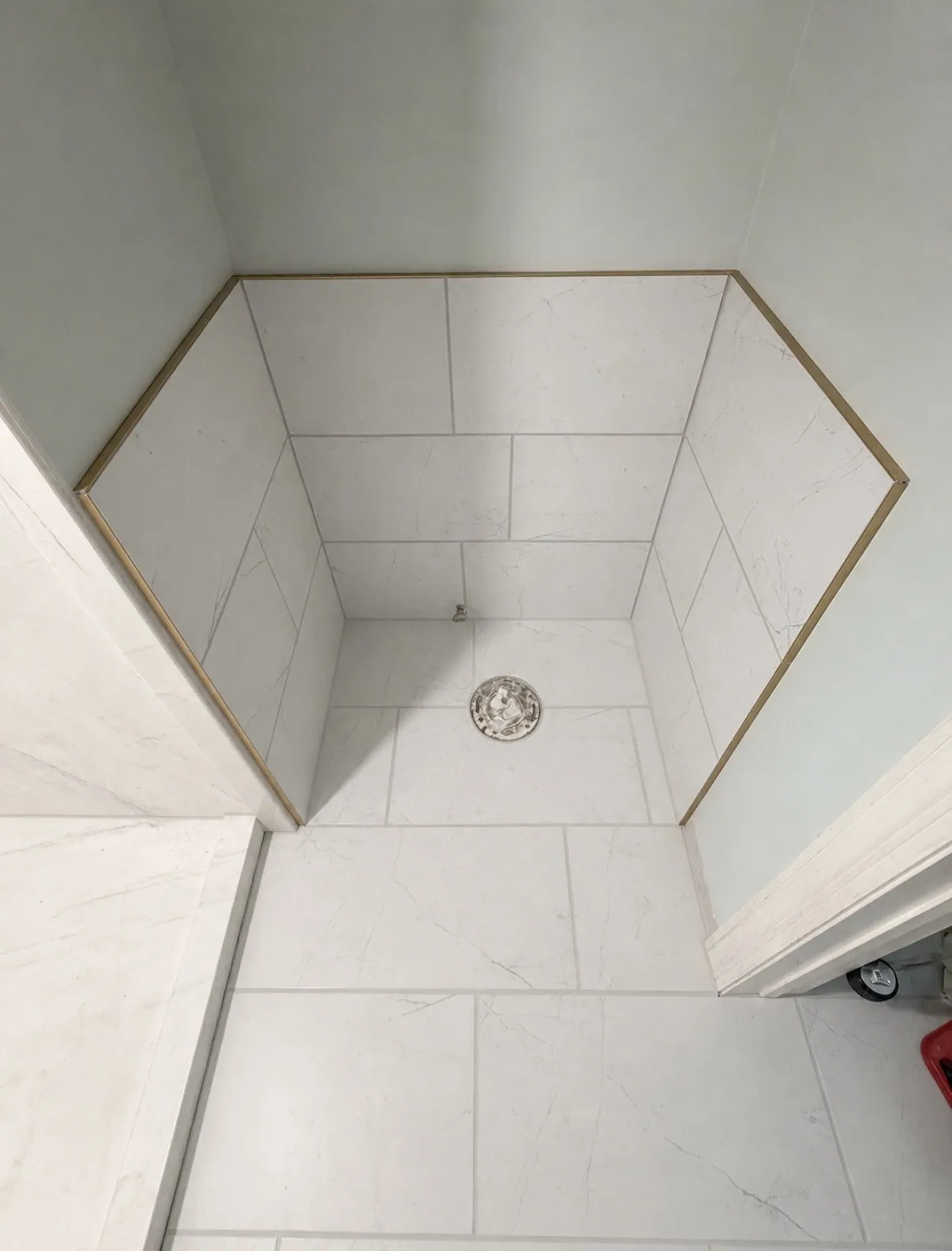 Shower tile installation and drain preparation
