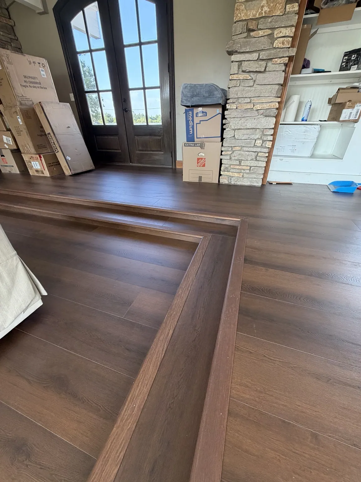Finished stair and landing remodel by Allen’s Flooring